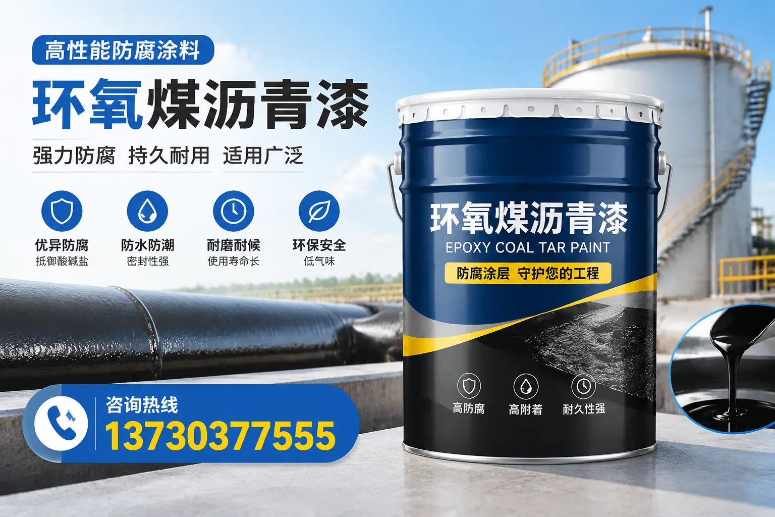 环氧煤沥青漆的耐久性分析,适合周口的使用场景